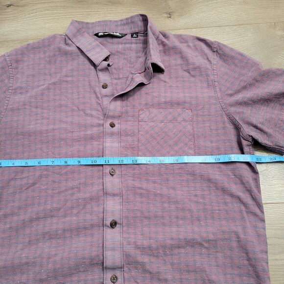 Travis Mathew Shirt Mens Large Red Blue Golf Normcore Classiccore Preppy Casual - Picture 5 of 7